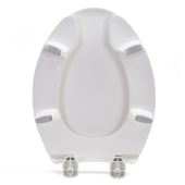 Bemis 2L2150T (White) 2" Lift Medic-Aid Plastic Elongated Toilet Seat w/ DuraGuard, Heavy-Duty Bemis